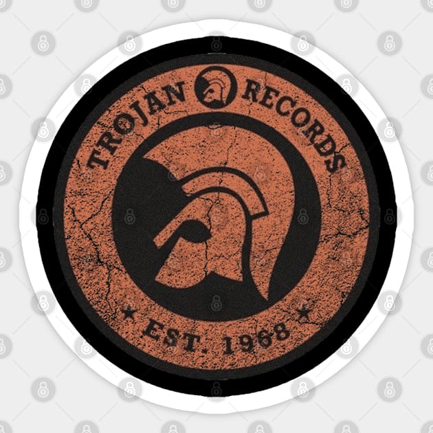 Trojan Records 1968 Sticker by Miscarkartos